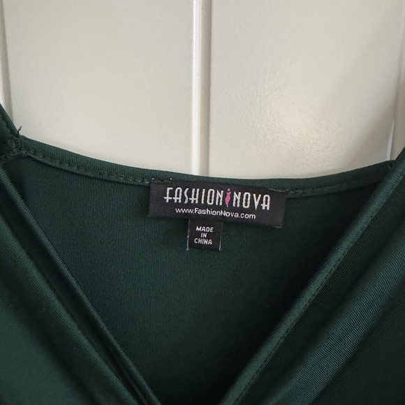 Fashion Nova Deep Green Mini Dress - Picture 2 of 3